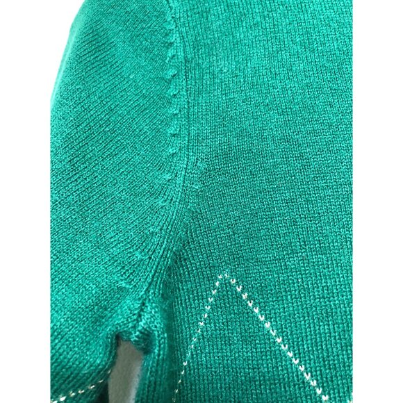 1990s Turtleneck Sweater, Size Small Argyle Sweater - Picture 8 of 10